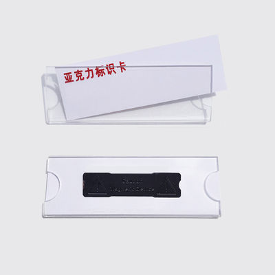 Clear Acrylic Magnetic Name Badge Holders With Insert Paper Transparent Company Name Tags