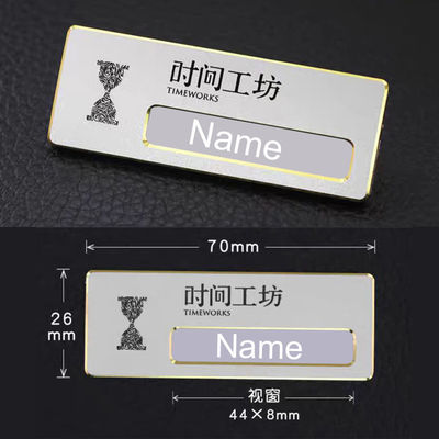 Custom Printed Branded Name Badges Order Staff Name Tags Online With Name Window