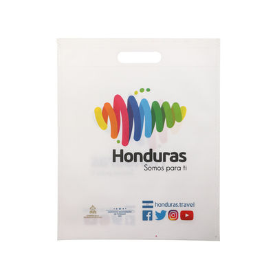 Custom Cheap D Cut Non Woven Carry Bag Promotional D Cut Bag Price With Logo Print