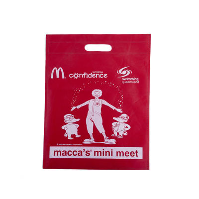 Custom Cheap D Cut Non Woven Carry Bag Promotional D Cut Bag Price With Logo Print