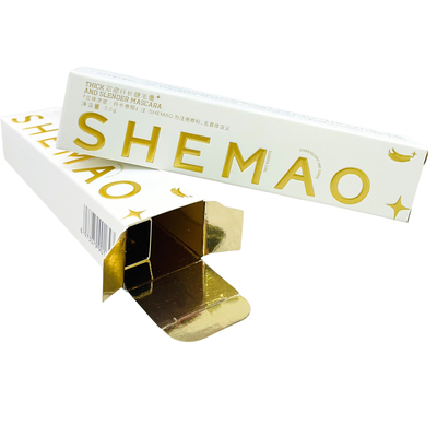 شراء Premium Custom Paper Eyelash Mascara Boxes with Gold Foil & Embossed Logo – Luxury Cosmetic Paper Packaging online manufacture