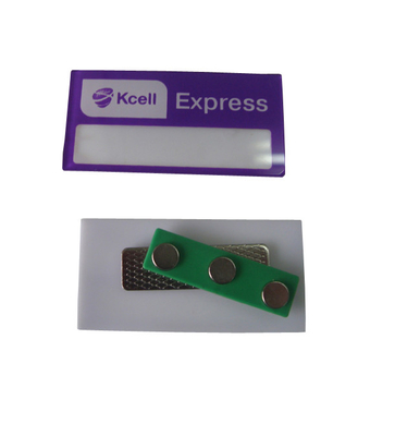 Custom Acrylic Name Badges Magnetic Employee Name Tags With Insert Name Paper Window