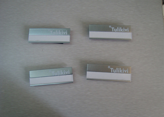 Custom Aluminum Alloy Magnetic Name Badges With Logo Printing Metal Name Tags