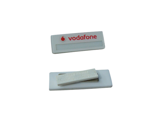 Custom Acrylic Name Badges Magnetic Employee Name Tags With Insert Name Paper Window