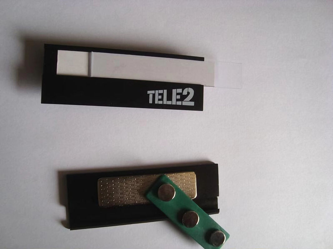 Custom Aluminum Alloy Magnetic Name Badges With Logo Printing Metal Name Tags