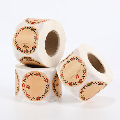 سعر جيد ملصقات ورقية كرافت مطبوعة حسب الطلب صديقة للبيئة ملصقات بشعار مخصص الشركة المصنعة الانترنت