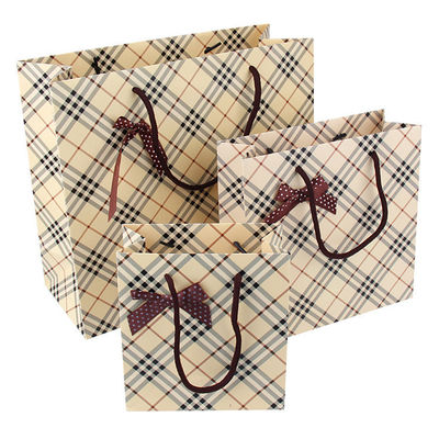 أكياس الورق القابلة للتحلل المطبوعة المخصصة للبيع بالجملة مع Bowknot